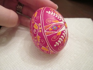 ukrainian egg pink border