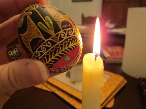 ukrainian egg removing wax