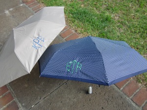 monogrammed umbrellas khaki