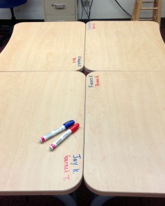 Sharpie Paint Pen name tags on desks teacher hack #teachertip